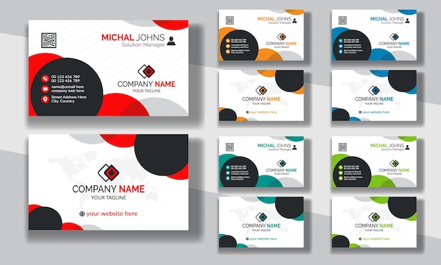 Corporate clean style modern business card design professional creative visiting card template