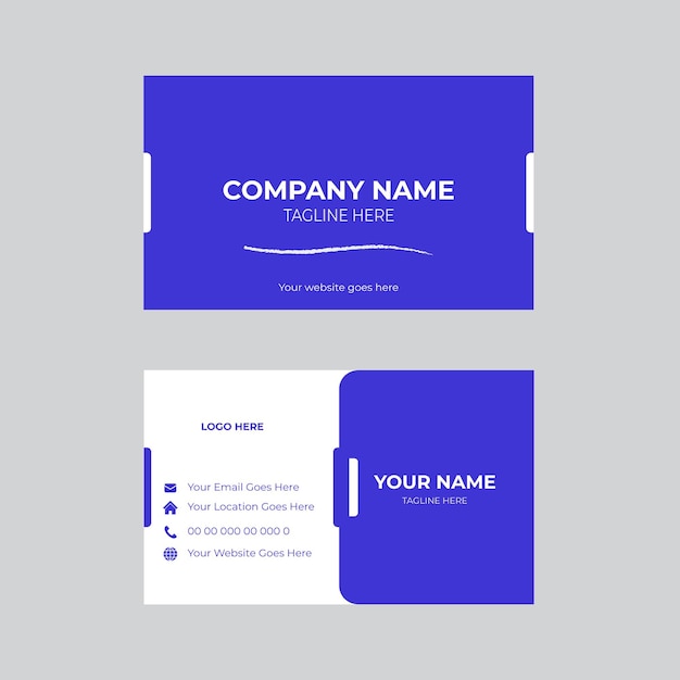 Corporate clean style modern business card design template