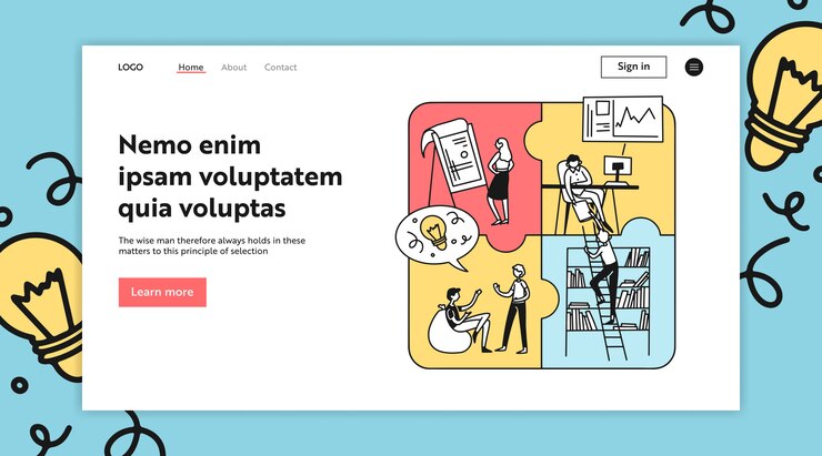 Vector corporate communication set