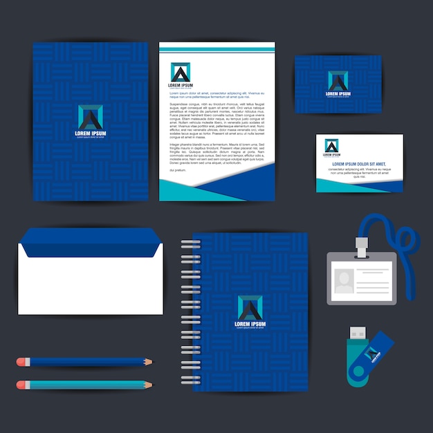 corporate company advertising set elements 