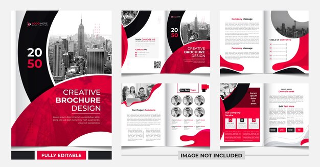 Vector corporate company brochure template design set vector