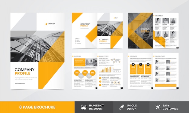 Vector corporate company brochure template