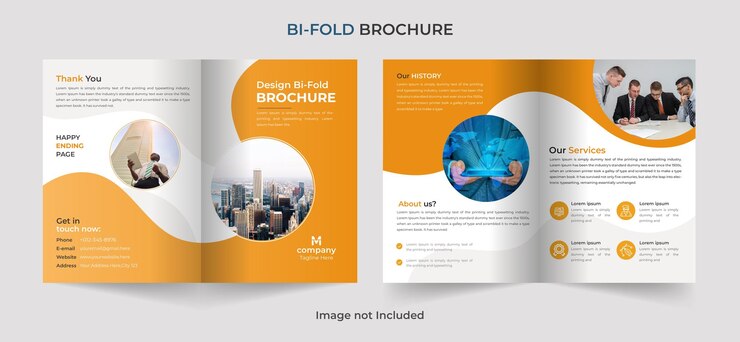 기업 회사 비즈니스 bifold 브로셔 디자인 서식 파일
