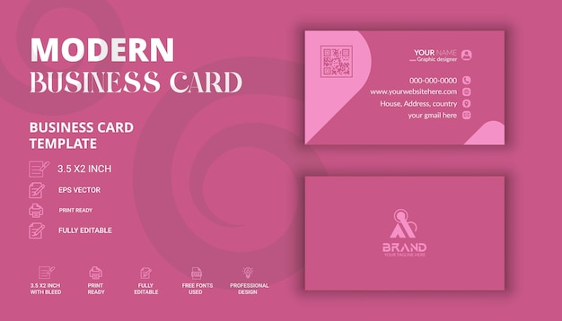 Corporate company business card Design template