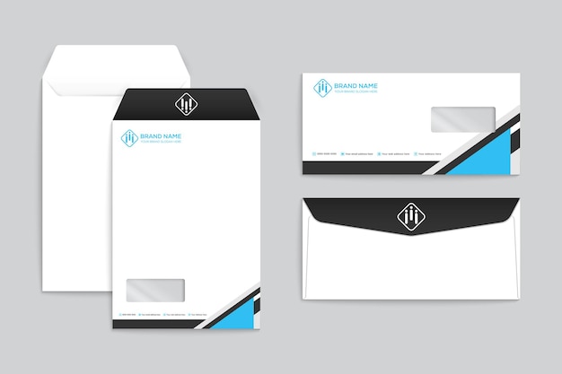 Corporate company envelope design template vector