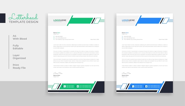 Vector corporate company letterhead design template