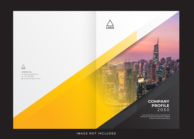 Corporate company profile annual report cover