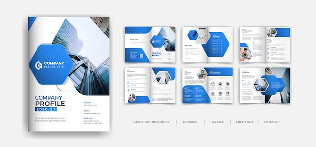 corporate company profile annual report multi page layout minimal brochure design