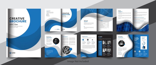 Vector corporate company profile brochure annual report booklet business proposal layout concept design