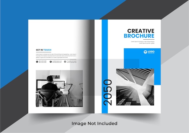 Vector corporate company profile brochure annual report booklet proposal cover page layout concept design