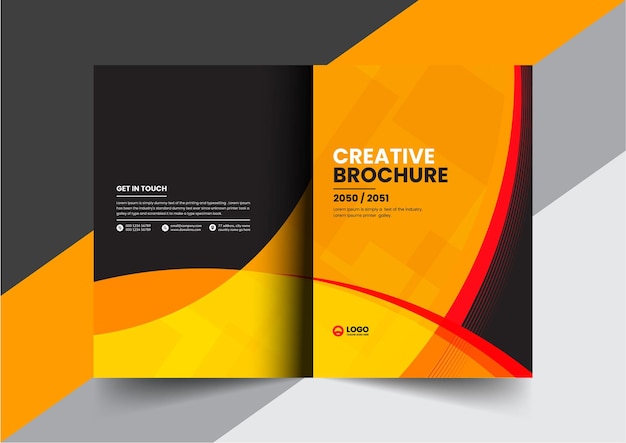 Brochure del profilo dell'azienda aziendale opuscolo del rapporto annuale proposta di copertina del layout della pagina di progettazione del concetto