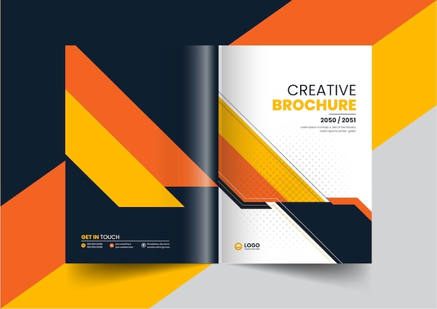 Vettore brochure del profilo dell'azienda aziendale opuscolo del rapporto annuale proposta di copertina del layout della pagina di progettazione del concetto