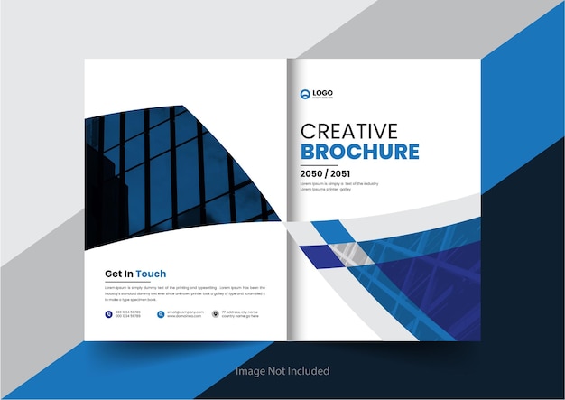 Vector corporate company profile brochure annual report booklet proposal cover page layout concept design