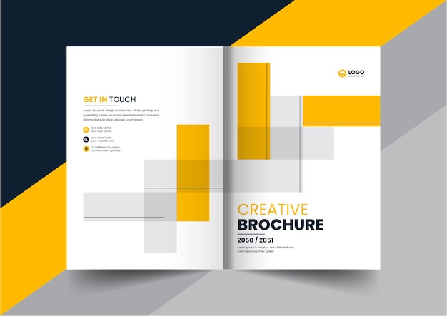 Corporate company profile brochure annual report booklet proposal cover page layout concept design