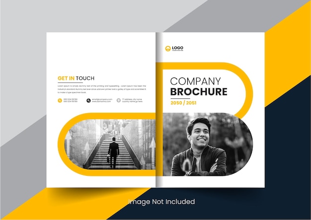 Corporate company profile brochure annual report booklet proposal cover page layout concept design