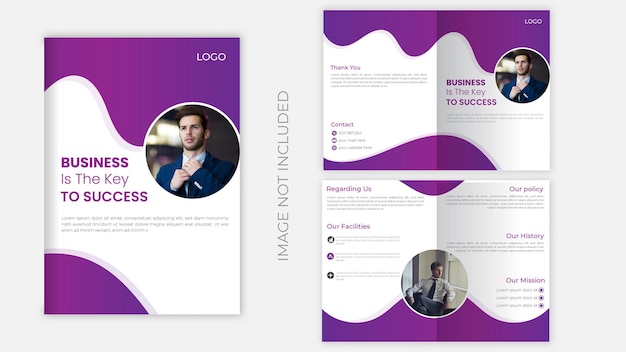 Vettore progettazione del modello di brochure del profilo aziendale aziendale