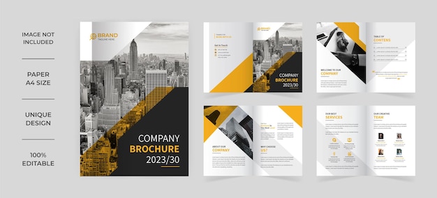 Vector corporate company profile brochure template