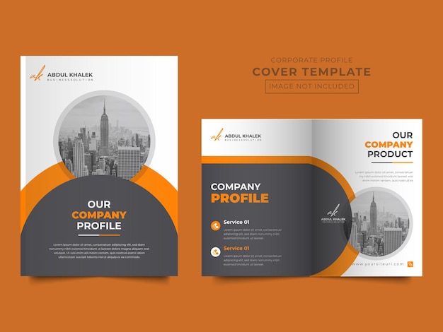 Corporate company profile cover page brochure template design