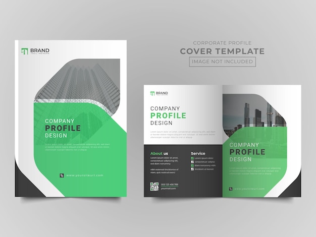 Corporate company profile cover page brochure template design