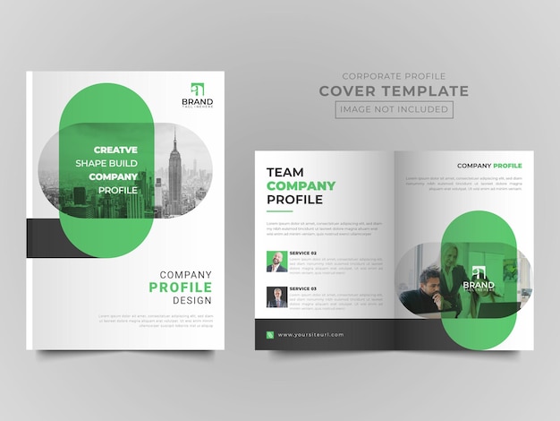 Corporate company profile cover page brochure template design