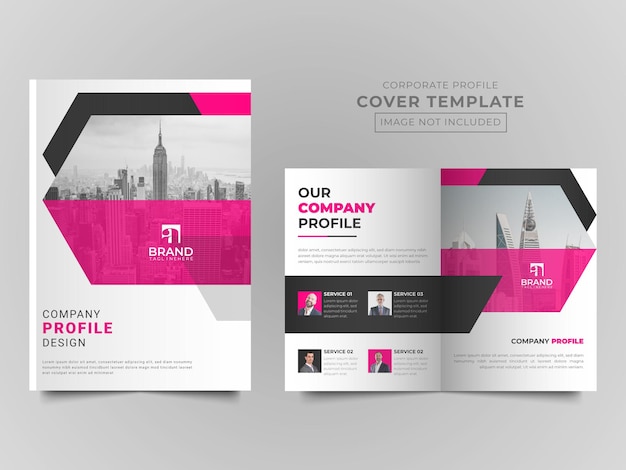 Corporate company profile cover page brochure template design