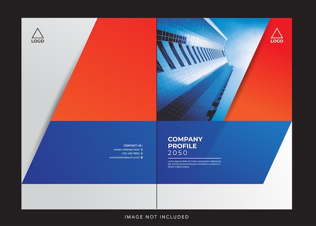 Vector corporate company profile design cover