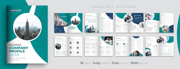 Corporate company profile minimalist business brochure template