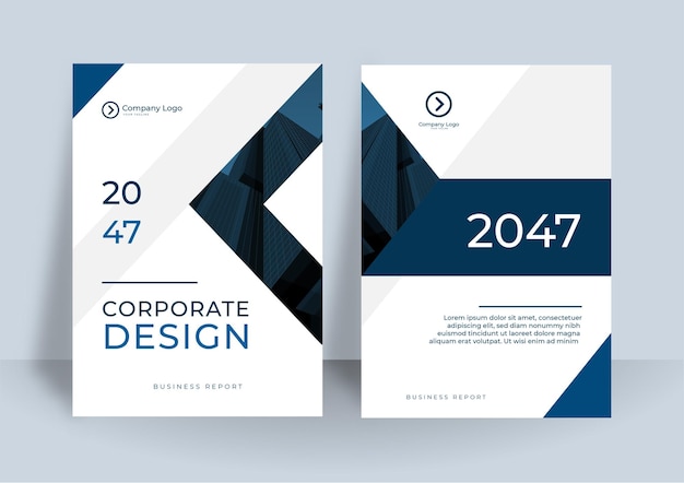 Corporate cover design template. modern geometrical poster design.