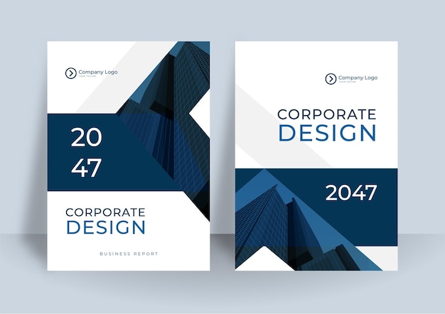 Corporate cover design template. Modern geometrical poster design.