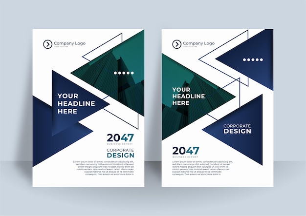 Corporate cover design template. Modern geometrical poster design.