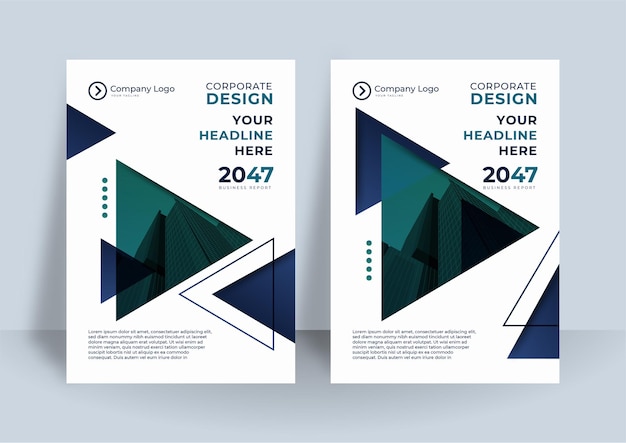 Шаблон оформления корпоративной обложки. современный геометрический дизайн плаката.