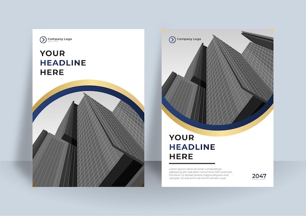 Corporate cover design template. Modern geometrical poster design.