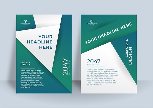 Corporate cover design template. Modern geometrical poster design.