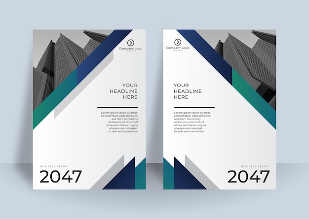 Modello di progettazione di copertina aziendale. design moderno del manifesto geometrico.