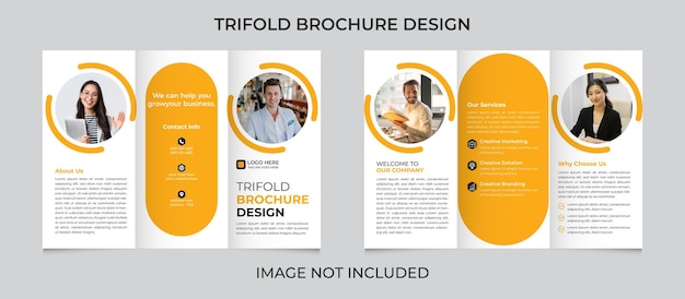 corporate creatieve zakelijke driebladige brochure ontwerpsjabloon