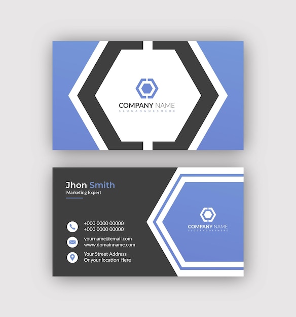 Corporate and creative business card design template