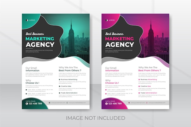 Corporate and creative business flyer design template