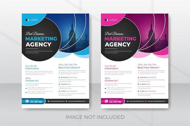 Corporate and creative business flyer design template