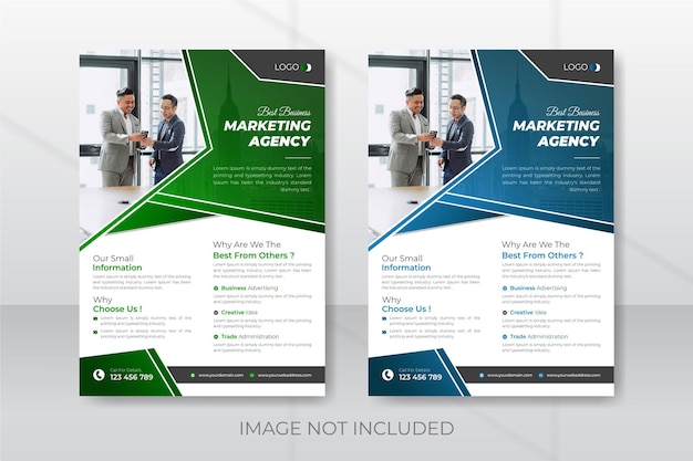 Corporate and creative business flyer design template