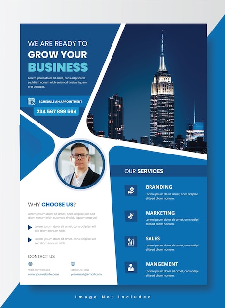 Vector corporate creative business flyer template design