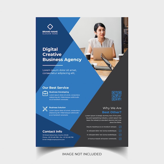 Corporate creative business flyer template