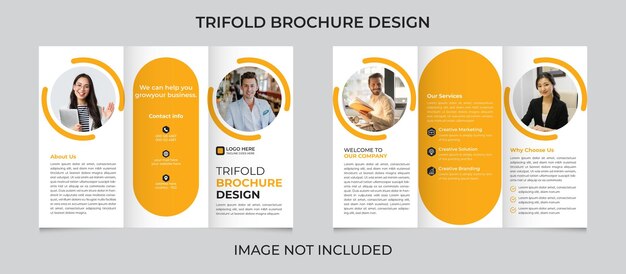 Corporate creative business trifold brochure design template