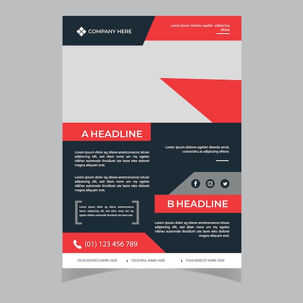 Corporate creative colorful business flyer template design set abstract business flyer template