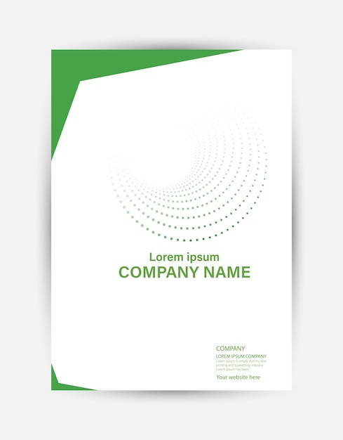 Vettore modello di progettazione di punti creativi aziendali in a4. brochure, relazione annuale, rivista, volantino aziendale.