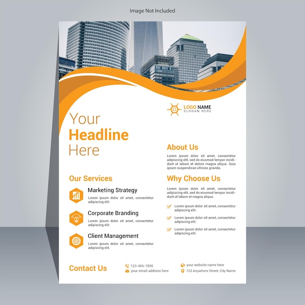 Corporate and creative flyer design template