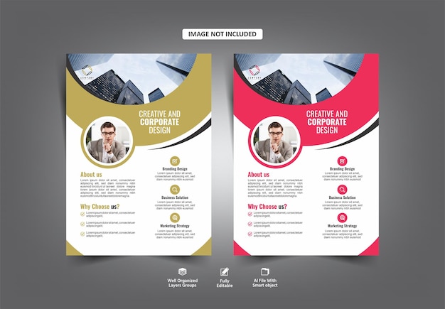 corporate creative flyer design template