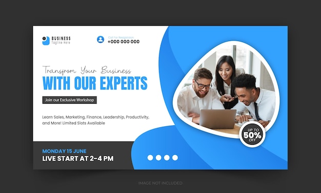 corporate creative youtube thumbnail and social media cover design
