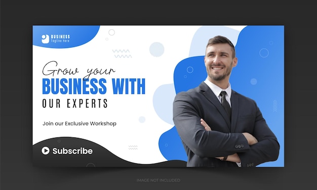 Corporate creative YouTube video thumbnail and social media cover design