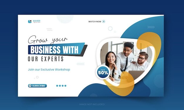 corporate creative youtube video thumbnail social media cover and web banner design