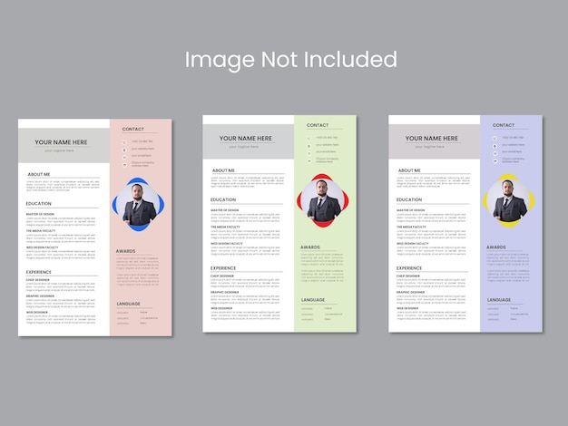 corporate cv or resume design vector business template